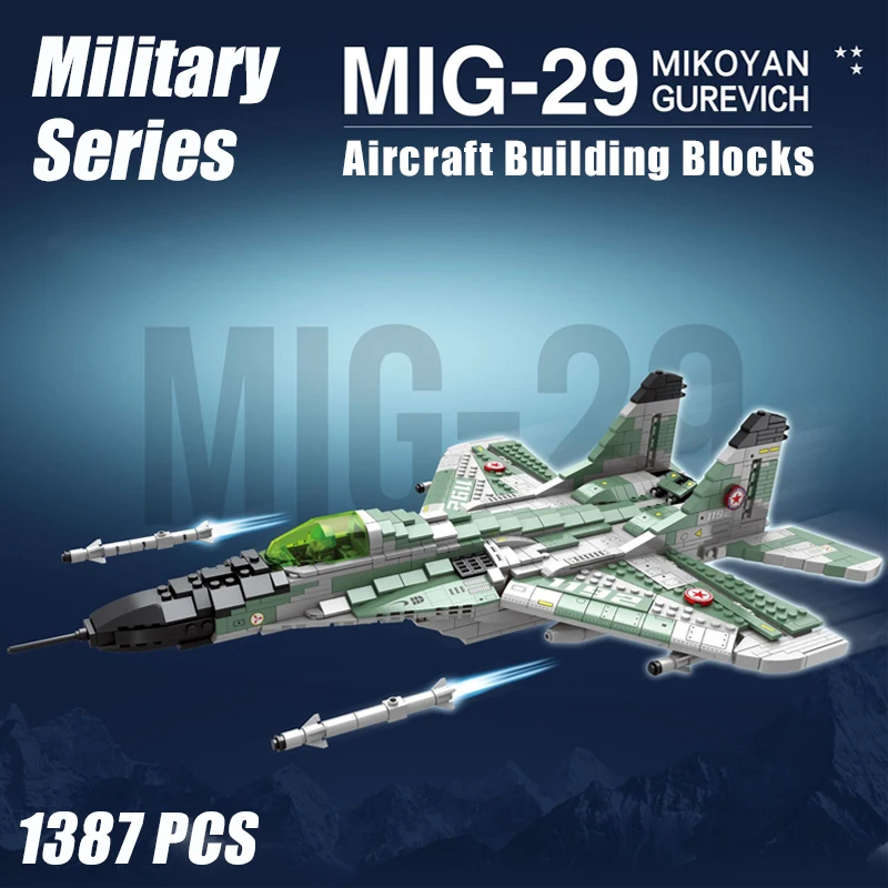 Fighter Building Blocks SU-57 MIG-29 USSR Military Series Model Building Blocks - £75.69 GBP+