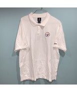 NFL Pittsburgh Steelers Team Apparel Polo Shirt Short Sleeve White Logo ... - £9.78 GBP