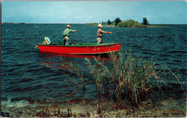 On Florida&#39;s Orange Blossom Trail fishing at lake okeechobe Vintage  Postcard - £4.61 GBP