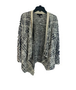 Style &amp; Co Women&#39;s Marled Draped Front Cardigan Boho Cream Black M Triba... - $13.90