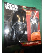 NEW- STAR WARS &quot;Darth Vader&quot; Action Suit Costume 3 Piece with Mask-Sizes... - £9.08 GBP