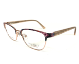 Ted Baker Eyeglasses Frames B978 ROS Pink Roses Floral Gold Cat Eye 49-1... - £36.81 GBP