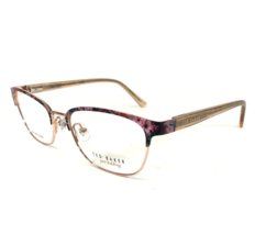 Ted Baker Eyeglasses Frames B978 ROS Pink Roses Floral Gold Cat Eye 49-1... - £36.84 GBP