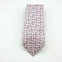 Ermenegildo Zegna Pink Floral Pattern 100% Silk Necktie Made in Italy - $746.75 MXN