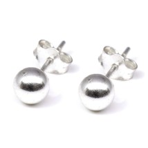 Cute Indian Style 925 Sterling Silver Ball Stud Earrings for women - Pair - £22.79 GBP