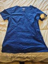 Cherokee Size XS Blue Nursing Scrubs Shirt - £23.10 GBP