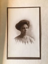 Antique Photo on Board Folder Portrait Young Lovely Lady Biracial Features - $30.00