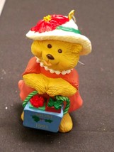 Hallmark Keepsake Mom Teddy Bear Lady 2" Christmas Tree Holiday Ornament 1993 - £2.89 GBP