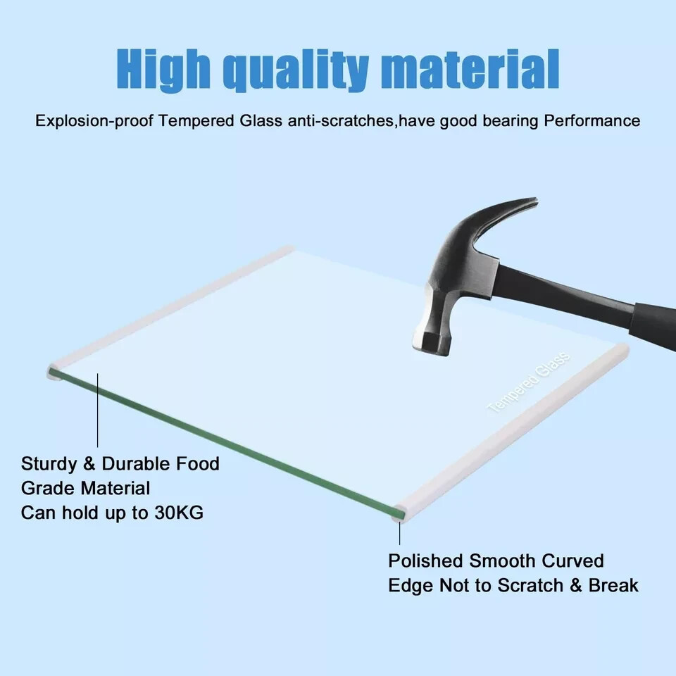 Genuine Refrigerator Glass Shelf for Whirlpool WRS571CIDM02 WRS571CIHZ01 OEM Item image 2