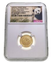 2015 China Gold 1/10 Oz. Panda Bao Smithsonian NGC PF70 Ultra Cameo - $733.60 CAD