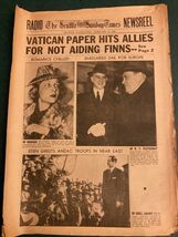 February 1940 Seattle Sunday Times Radio Newsreel Magazine Vatican-WW2 - $9.90