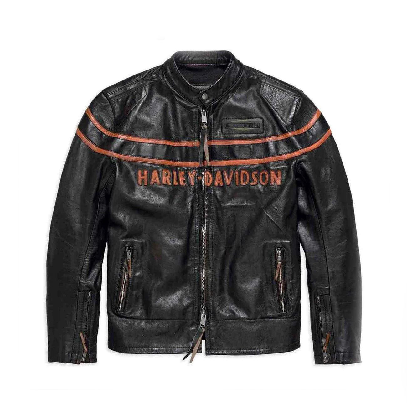 Harley-Davidson Men’s Double Ton Slim Fit Real Leather Jacket