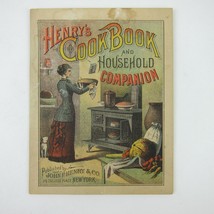 Henrys Cook Book &amp; Household Companion John F. Henry &amp; Co New York Antique 1883 - £31.59 GBP