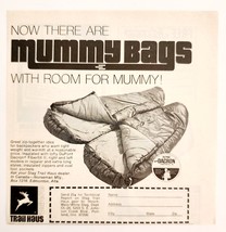 1973 Stag Trail Haus Mummy Sleeping Bag Advertisement Outdoor Camping Ge... - $19.99