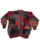 Vintage Mariea Kim Large Knitted Fall Sweater Thanksgiving Button Up Siz... - €56,71 EUR