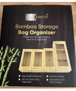 Bamboo Storage Bag Organizer Set Of 4 Plastic Bag Organizers -Seperates NEW - $60.66