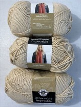 Lot of 3 Skeins Loops &amp; Threads Impeccable Yarn Heather 100% Acrylic 268 yds. ea - £14.15 GBP