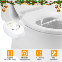 Bidet Toilet Seat Attachment Fresh Water Clean Spray Mechanical Non-Electric USA - £43.57 GBP