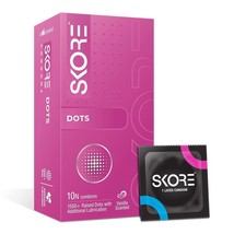 Skore Condoms Raised Dots with Xtra Lub - 10S - £11.68 GBP