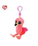 Flamingo T-HLN8079 9cm Ty Beanie Big Eyes Small Pendant Keychain Clips Mini - $16.78