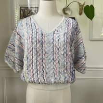 Vintage 70s Bonnie and Bill New York Sweater Short Sleeve Cropped S - $28.80