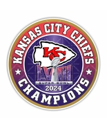 Kansas City Chiefs 2024 Champions Super Bowl 58 Round Precision Cut Decal - £2.71 GBP+
