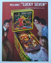 Lucky Seven Pinball FLYER Original 1978 Flipper Game Retro Vintage Art Promo - £25.58 GBP
