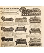 1900 Parlor Couch Furniture Advertisement Victorian Sears Roebuck 5.25 x... - $19.99