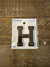 Simplicity Iron On Black Patch Letter H - $11.76