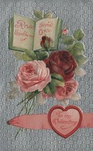 Valentine Victorian Era Postcard Unposted Roses Embossed Divided Back - $14.99