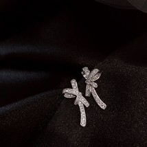 2020 new inlaid zircon Bow Earrings Korean sexy women jewelry temperament Party  - £10.38 GBP