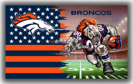 Denver Broncos Football Team Mascot Flag 90x150cm3x5ft Fan Best banner - £11.95 GBP