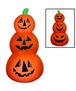Reversible Jack-O&#39;-Lantern Trio Stack Airblown Yard Inflatable, Multicol... - $610.57 MXN