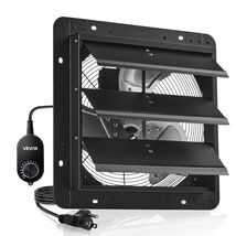 VEVOR 14" Shutter Exhaust Attic Fan, Wall Mounted, Speed Controller, 140... - $64.99