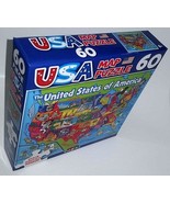 CRAZART USA MAP PUZZLE 60 PIECES KIDS UNITED STATES AMERICA CAPITALS 8.7... - $13.52 CAD