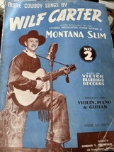 Wilf Carter Montana Sottile No.2 Songbook Spartito Vintage 16 Songs - £12.48 GBP