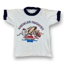Vintage 80s Chevrolet America’s Favorites Youth Ringer 50/50 Shirt USA - $39.59