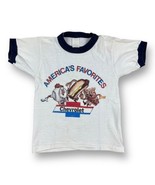 Vintage 80s Chevrolet America’s Favorites Youth Ringer 50/50 Shirt USA - £30.96 GBP