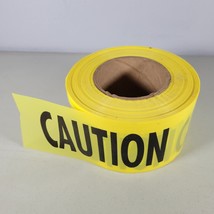 Caution Tape Roll 3&quot; Wide Yellow With Black Letters Barricade Tape - £9.94 GBP