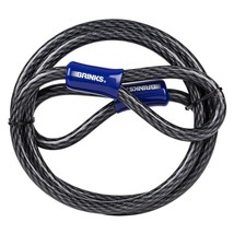 BRINKS - 7 ft x 5/8&quot; Commercial Steel Braided Loop Cable - Heavy Duty Vinyl Wrap - £36.70 GBP