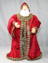 Santa Christmas Tabletop Treetop Hollow Bottom Open Arms Red Robe Hat - £11.23 GBP