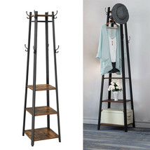 Metal Frame Industrial Coat Rack Clothes Coat Stand Entryway Hall Tree 3... - $101.99