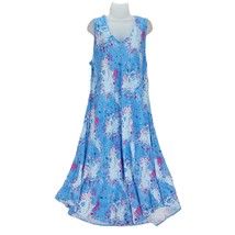 NWT Pioneer Woman Plus 3X V-Neck Umbrella Midi Dress, Blue Bahama Floral... - $24.19