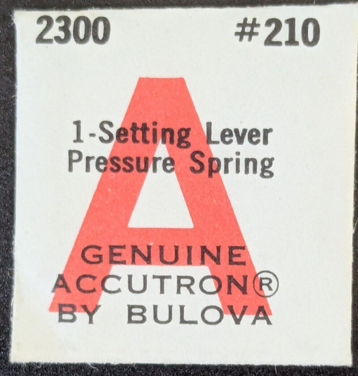 Genuine Original Bulova Accutron Cal. 2300 Part #210 Set Lever Pressure ... - $9.89