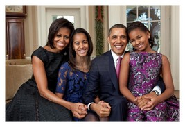 Barack Obama Group Family Photo 4X6 Photograph Reprint - £6.26 GBP