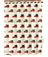 Christmas Red Farm Truck Tree w/ Hooks Fabric Shower Curtain 72x72 Count... - $39.17