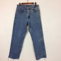 Ralph Lauren Polo Mens Size 33 x 32 Blue Denim Relaxed Fit Jeans Distres... - £18.67 GBP