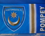 Portsmouth F.C. Football Club Flag 3x5ft Polyester Banner  - £12.57 GBP