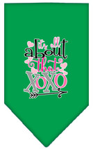 All About that XOXO Screen Print Bandana Emerald Green Small - £9.26 GBP