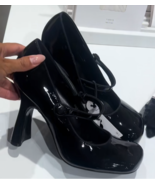 ZARA X DISNEY BNWT 2025. BLACK LEATHER HEELED SHOES HARRY LAMBERT. 3255/610 - €191,97 EUR